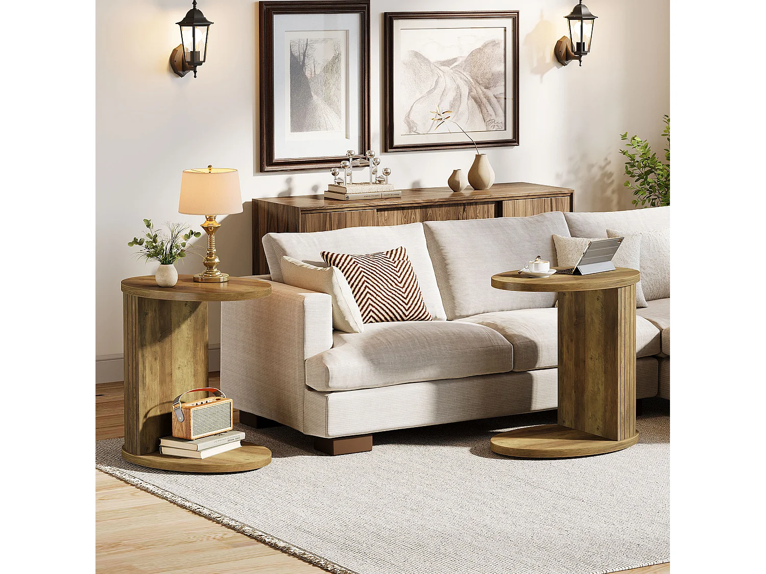 mesa lateral em c para sofa 2