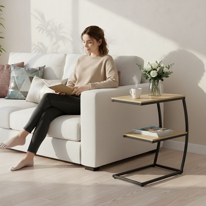 mesa lateral em c para sofa 2