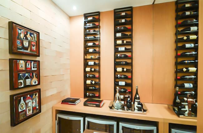 adega grande para colecionadores de vinho