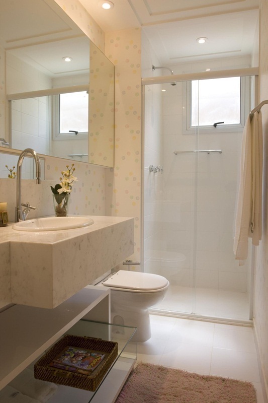 box articulado ou correr para banheiro pequeno