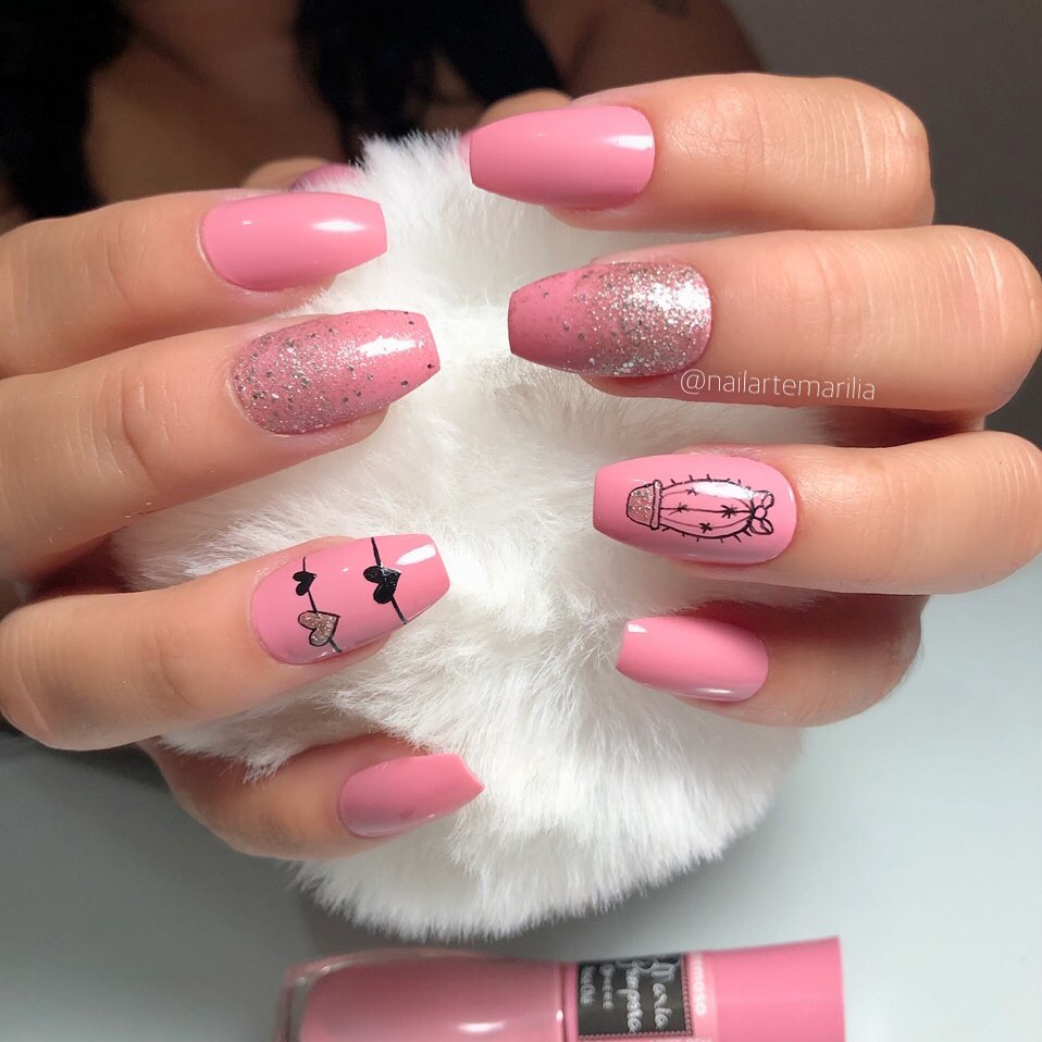 modelos de unhas rose