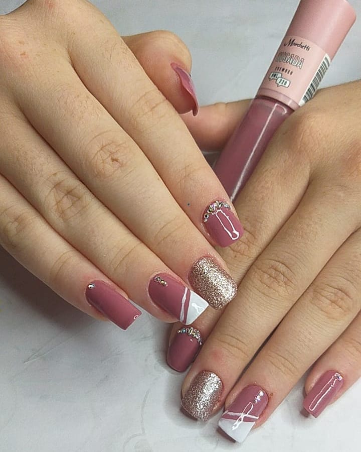 modelos de unhas rose