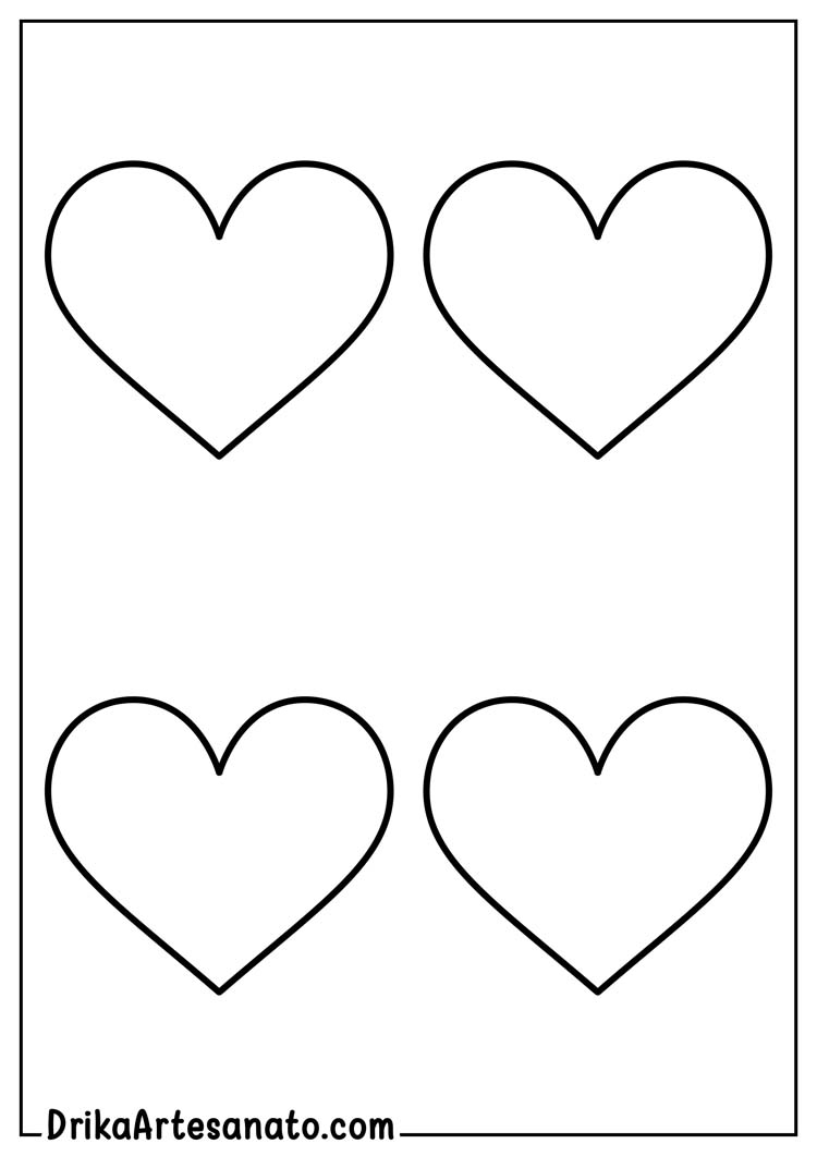 molde de coracao para imprimir