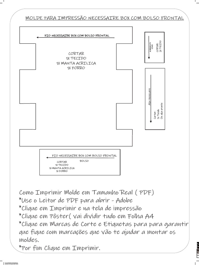 Guia Completo de Medidas para Nécessaire Box: P