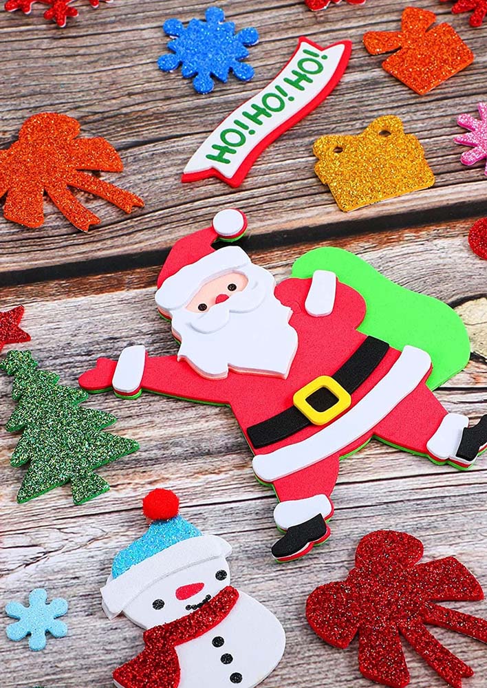 molde de papai noel em eva para painel