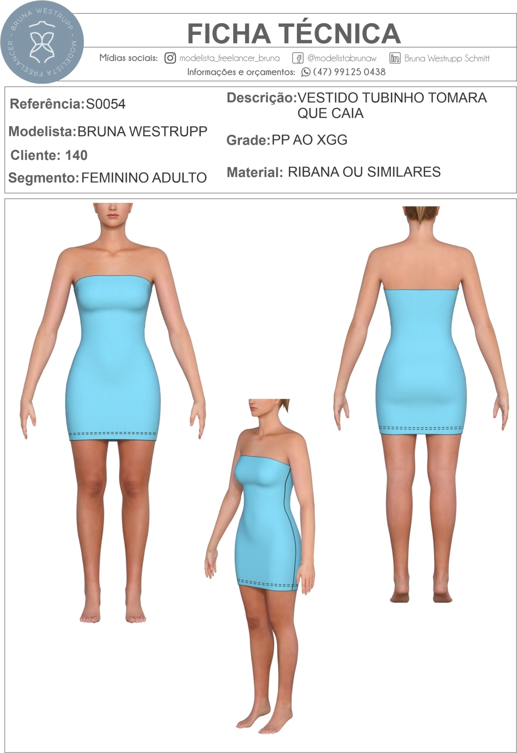 Como Adaptar o Molde Base do Vestido Tubinho para Outros Modelos