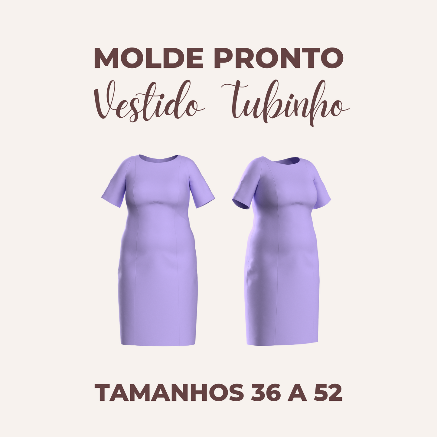 molde de vestido tubinho