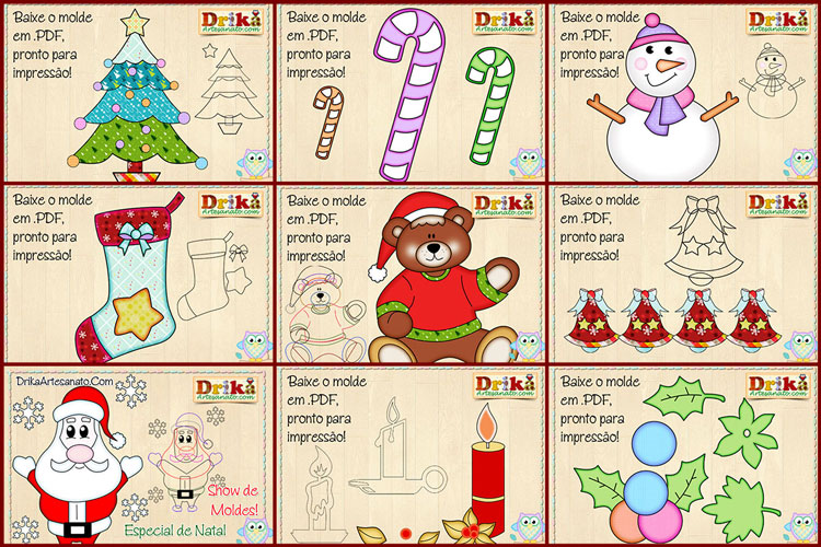moldes de natal para imprimir