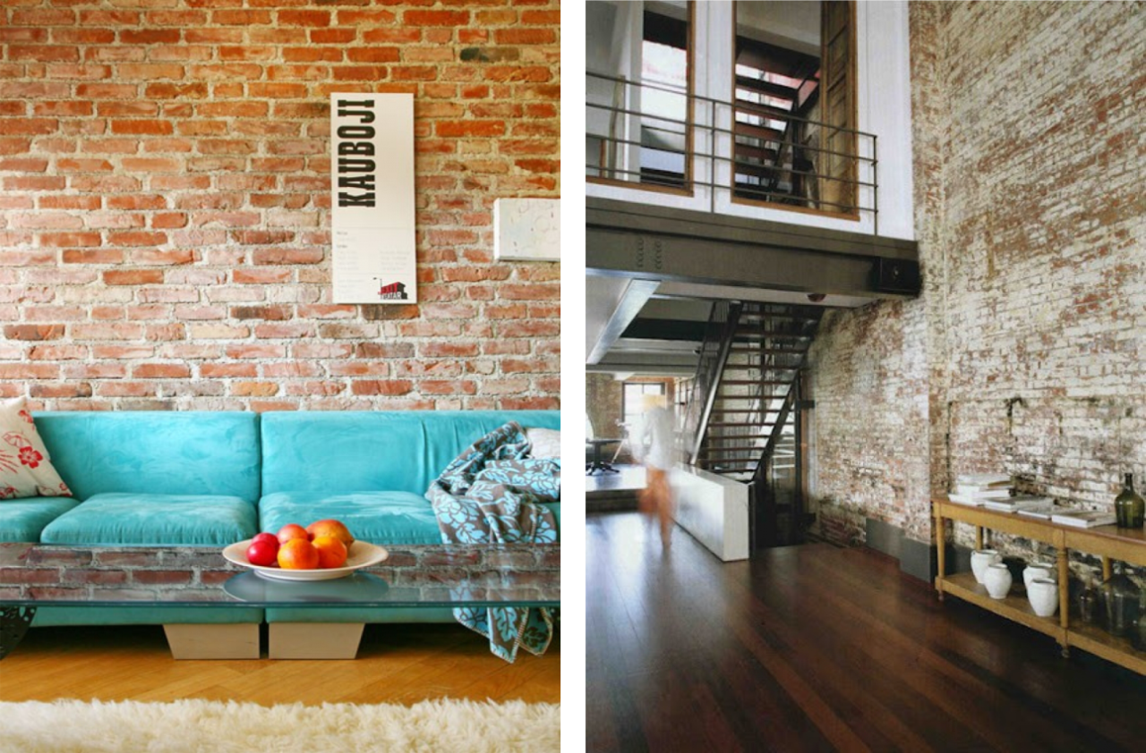 estilo industrial tijolinho