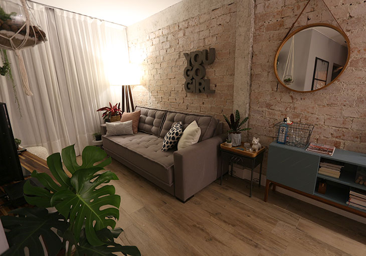 moveis com acabamento em tijolinho