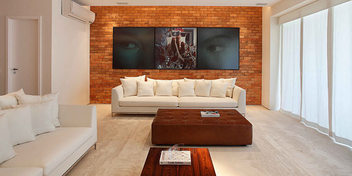 móveis de tijolinho aparente