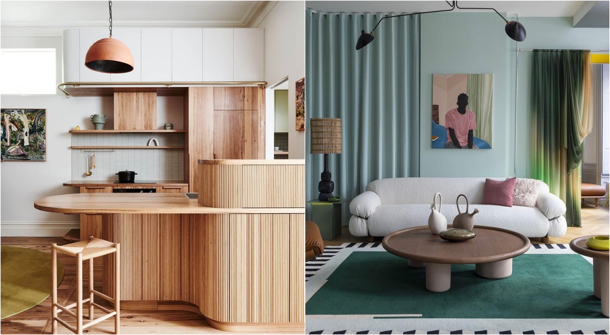 móveis com linhas suaves