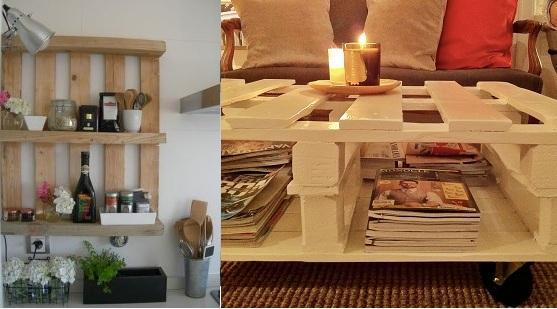 móveis com paletes de madeira