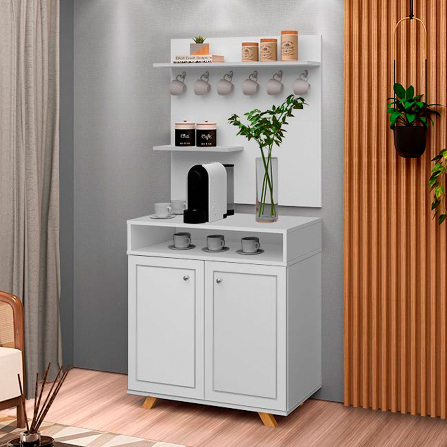 móveis para cantinho de café pequeno