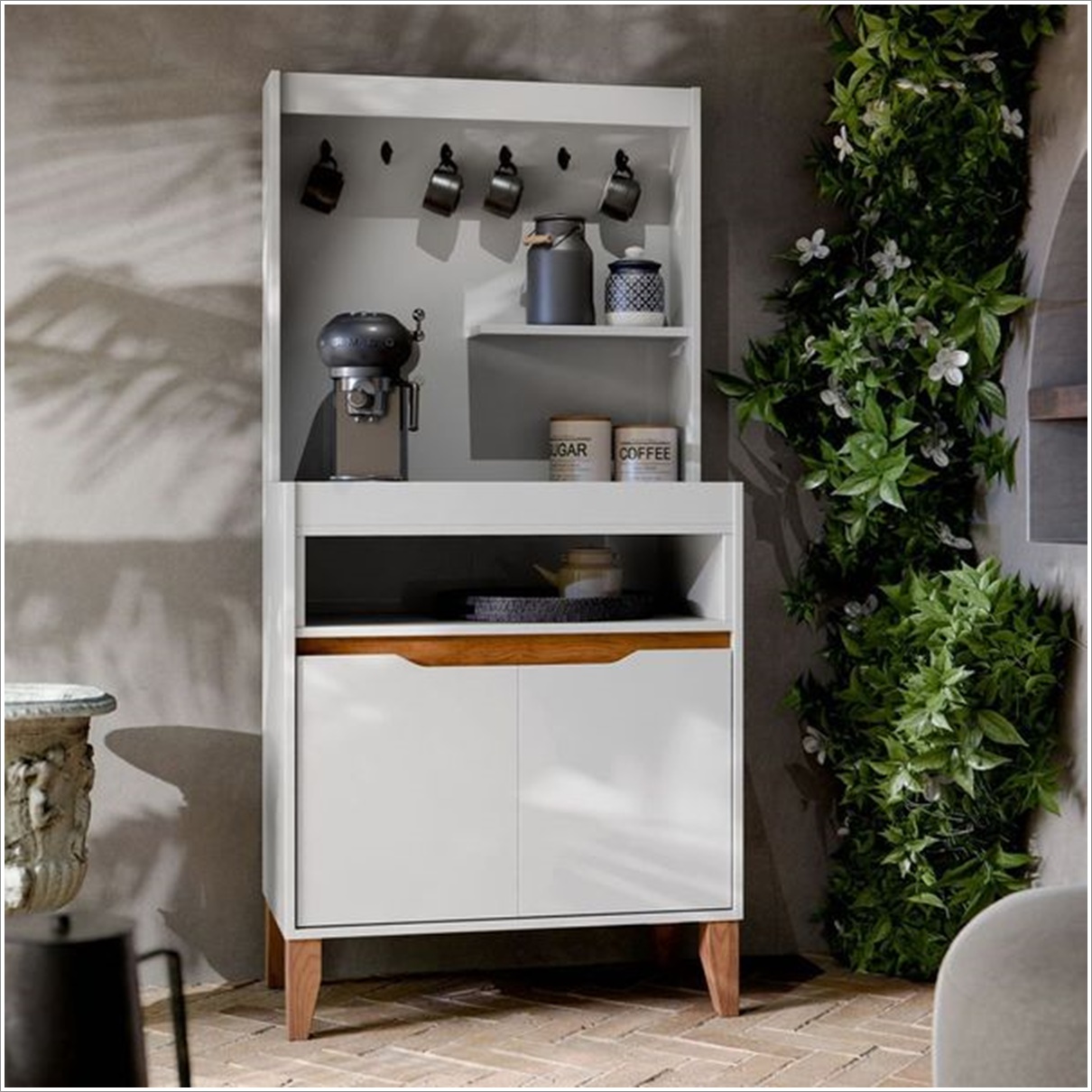 ideias de móveis para área gourmet de café