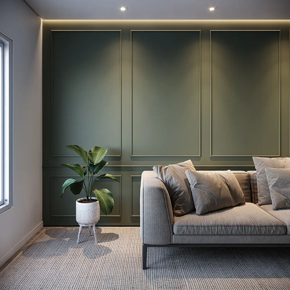 como usar boiserie em sala de estar