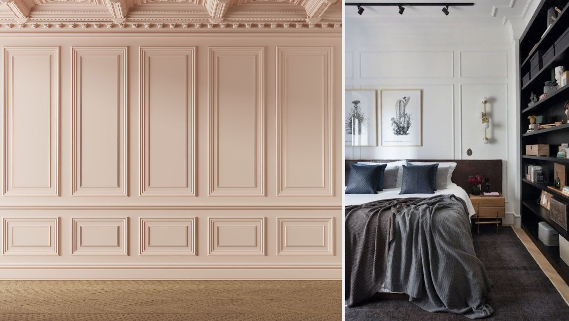 moveis que combinam com boiserie