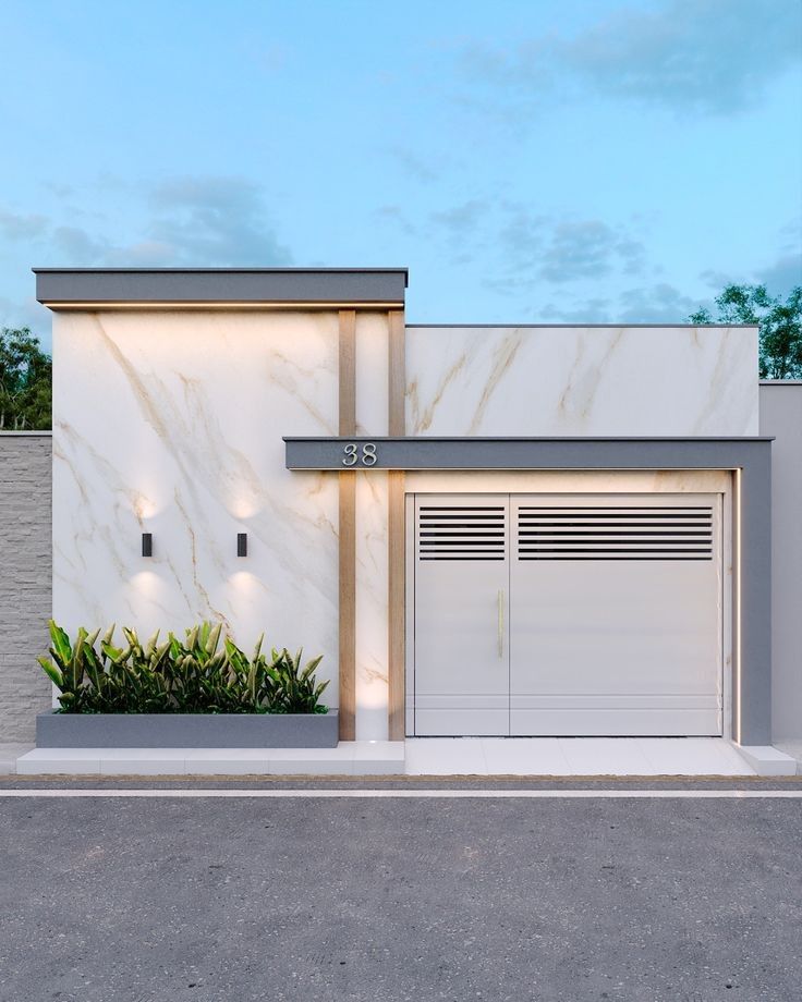 muro de casas modernas