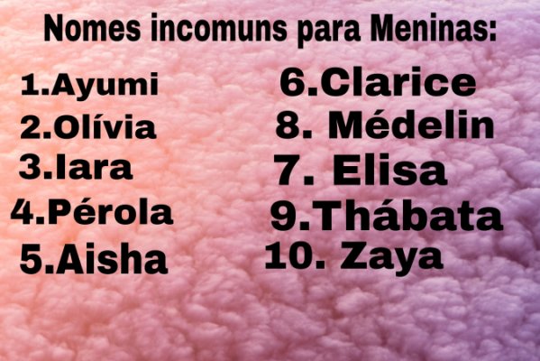 nomes femininos incomuns