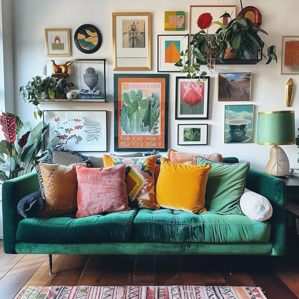 o que colocar na parede atras do sofa