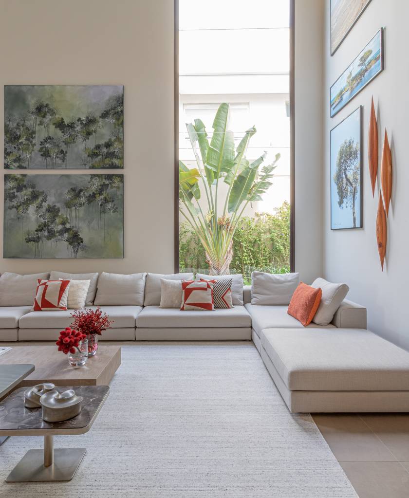 ideias para parede de sala com sofá