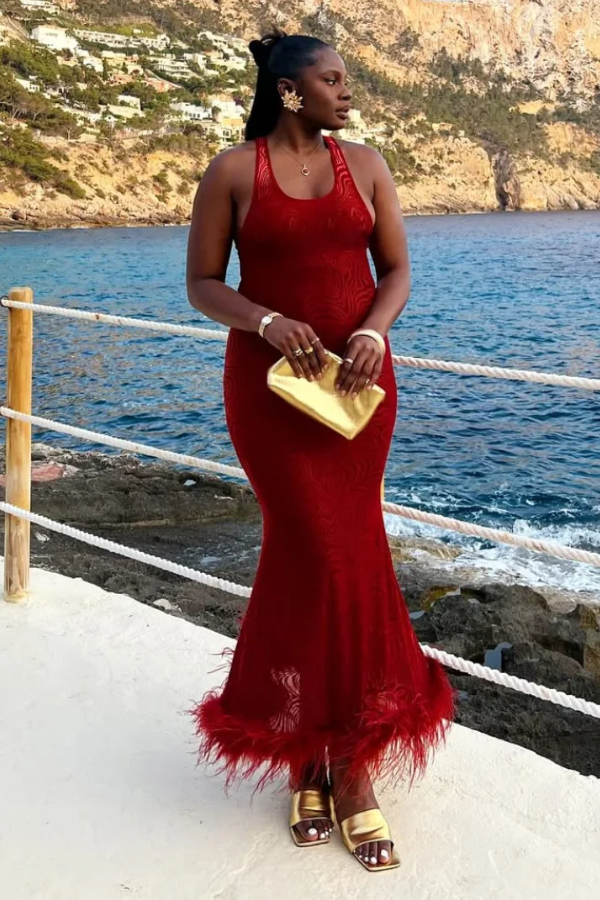 o que combina com vestido vermelho