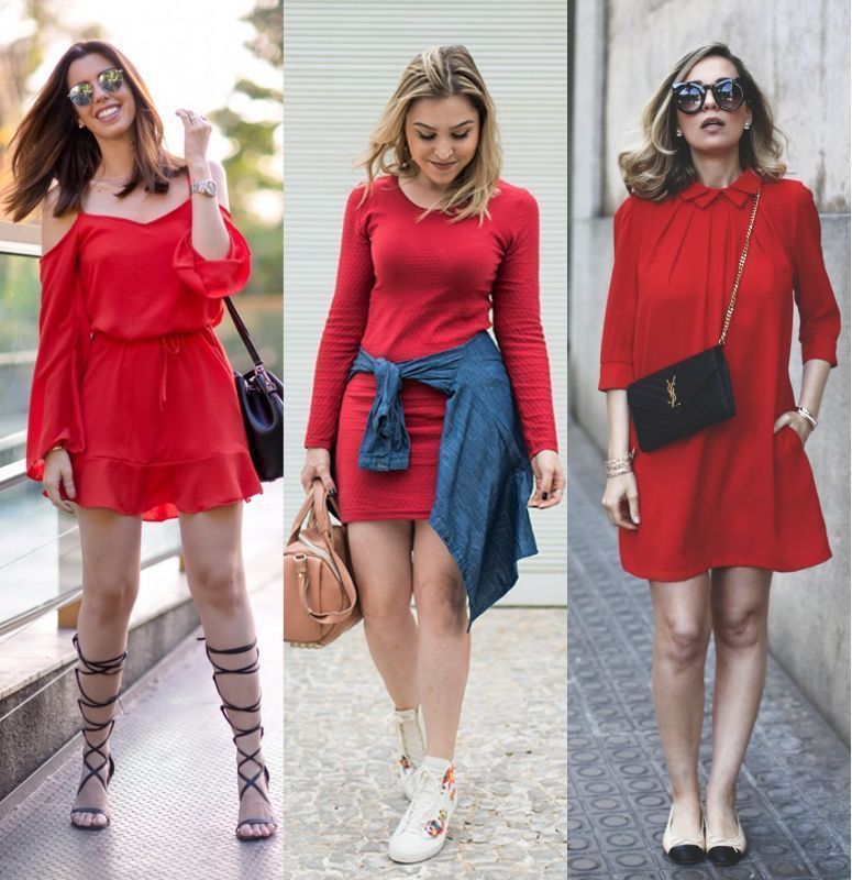 o que combina com vestido vermelho
