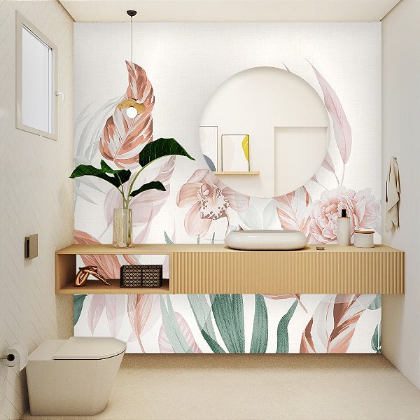 instalação de papel de parede vinílico em cozinha