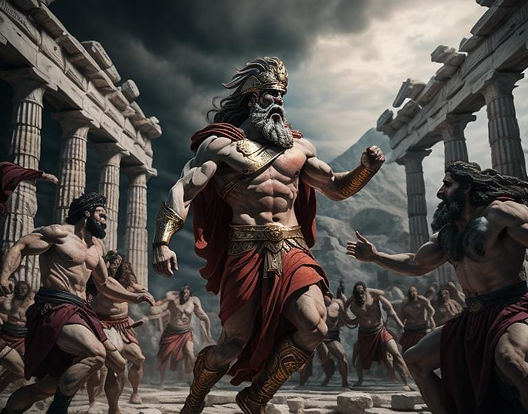 guerra entre titãs e deuses olímpicos