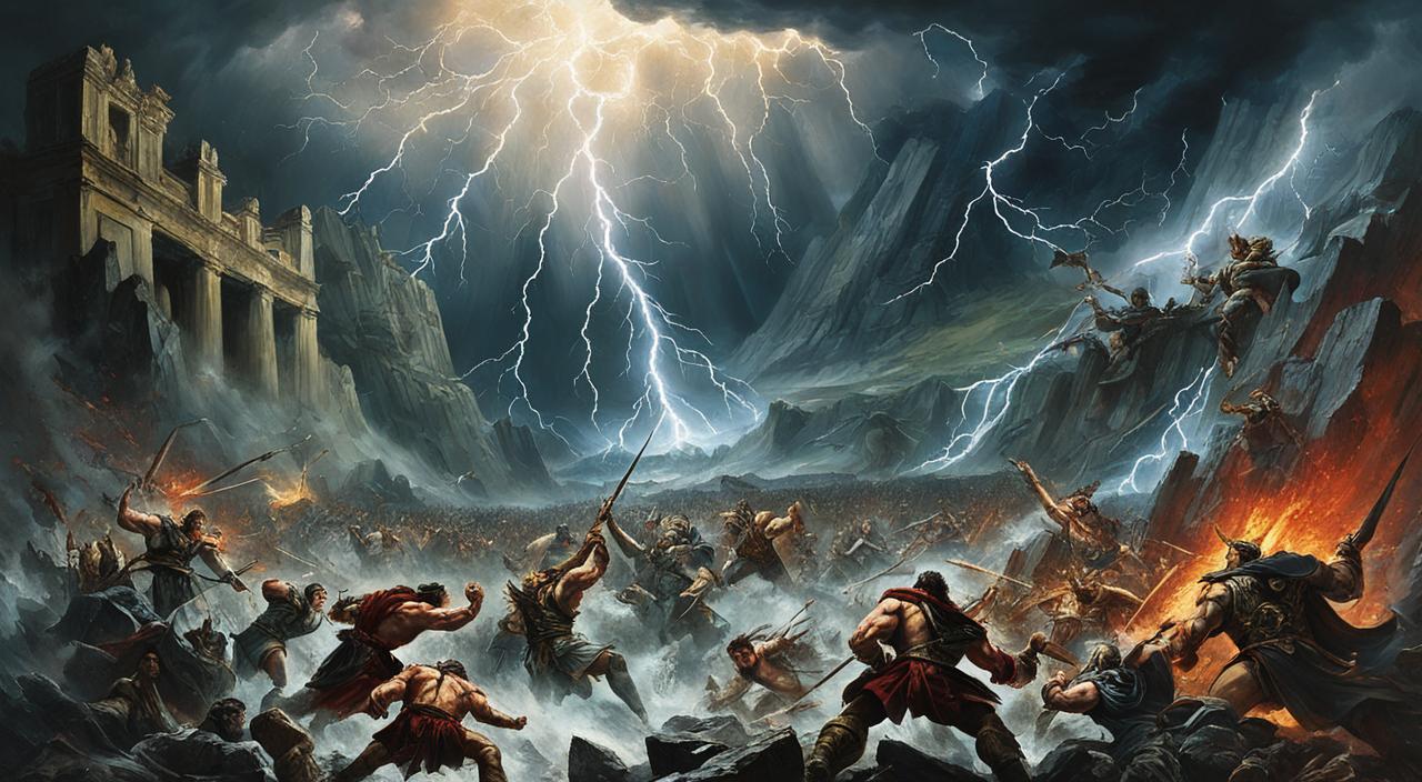 guerra entre titãs e deuses olímpicos