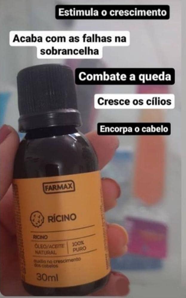 óleo de rícino natural