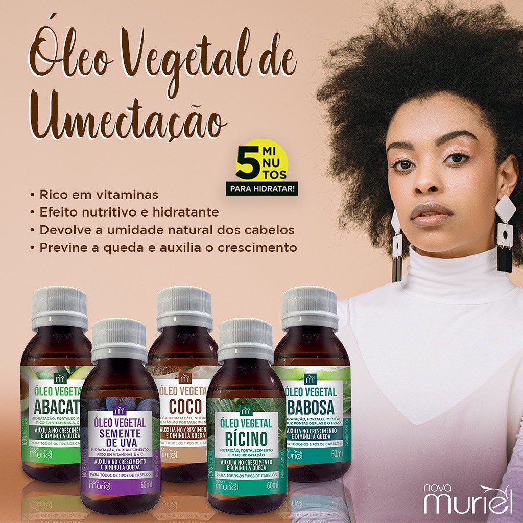 oleo vegetal para cabelo