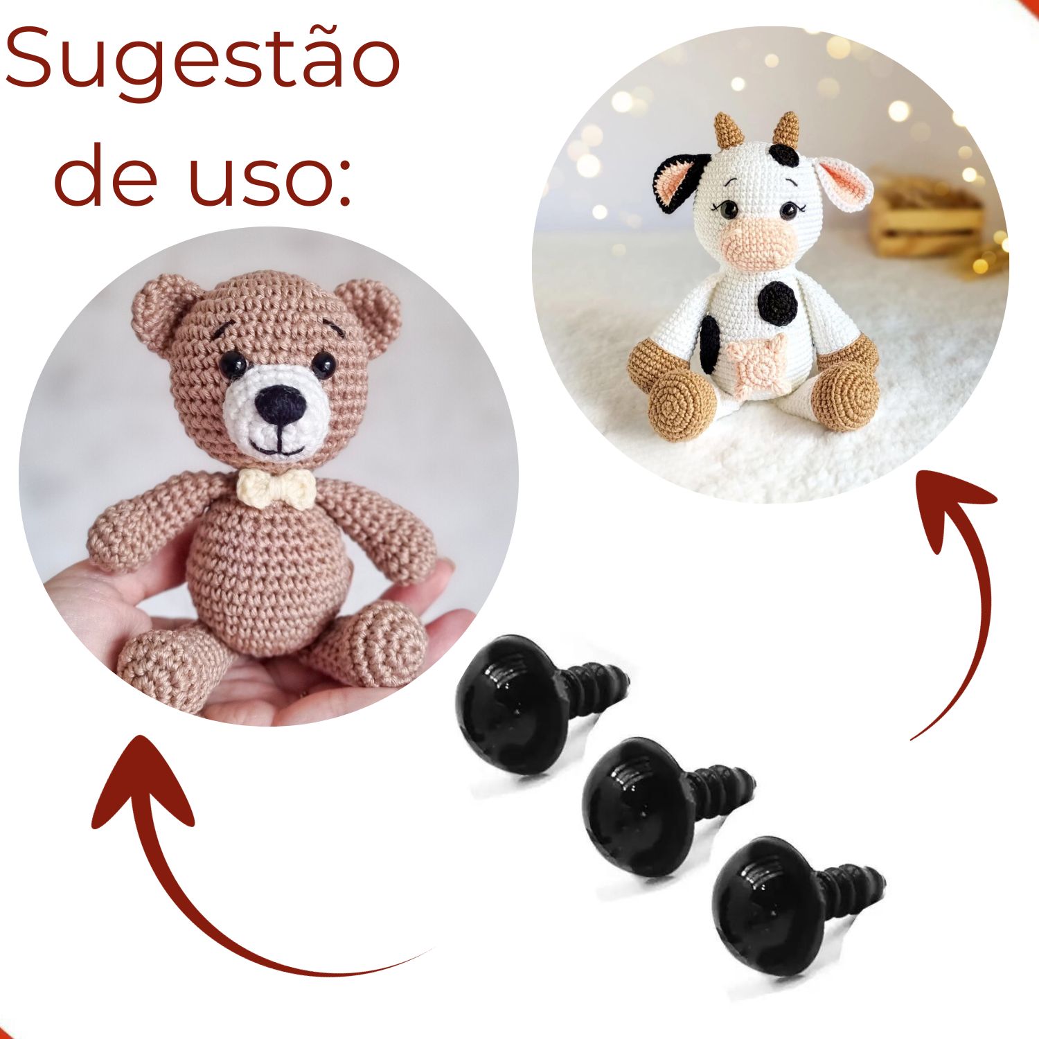 Como Escolher a Cor Perfeita para os Olhos do seu Amigurumi