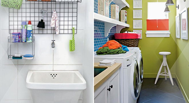 como organizar lavanderia pequena