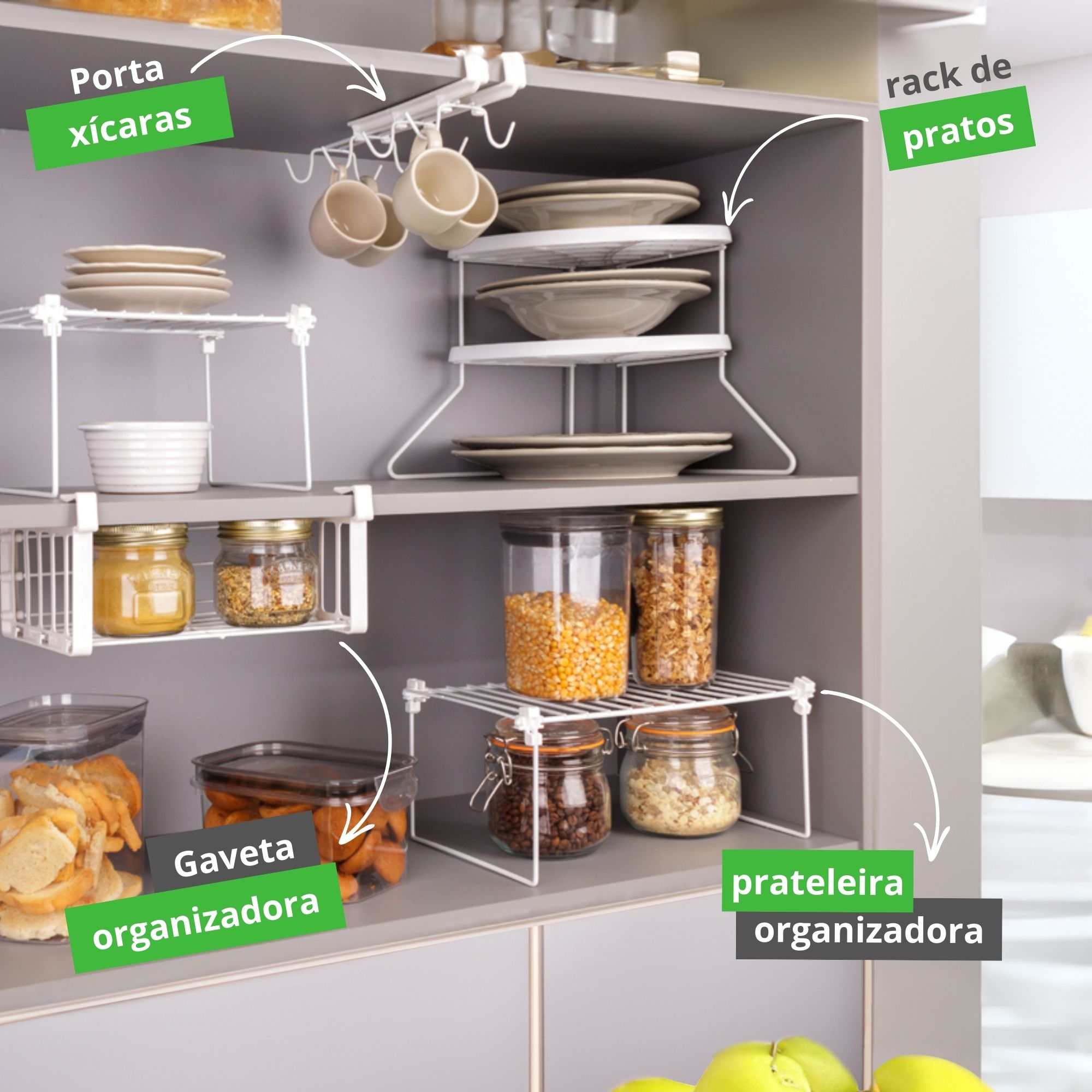 organização criativa cozinha papelaria