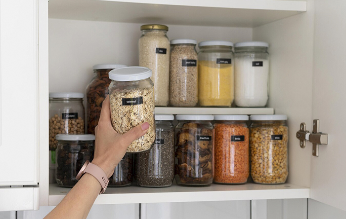 organizacao de cozinha com papelaria