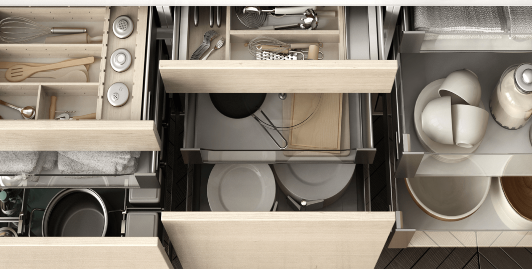 Organização de cozinha funcional com produtos Tramontina