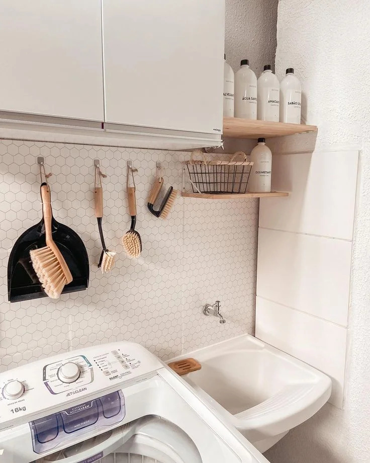 organizacao de lavanderia pequena