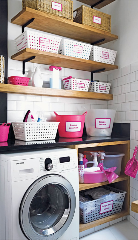 organizacao de lavanderia pequena