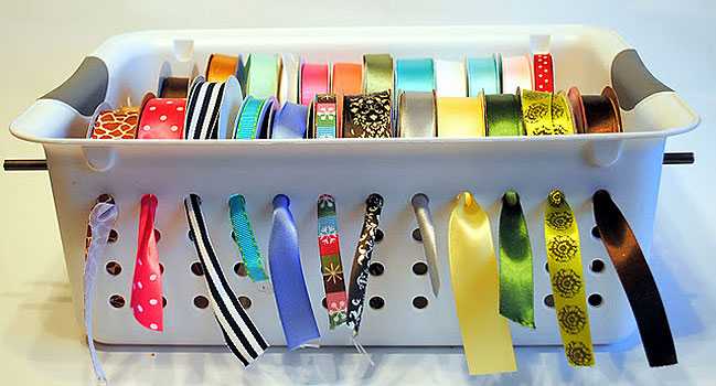 diy organizador de fitas artesanal