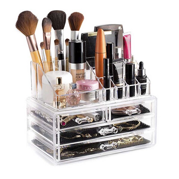 Transforme Sua Gaveta: Kits Modulares de Acrílico para Maquiagem e Cosméticos