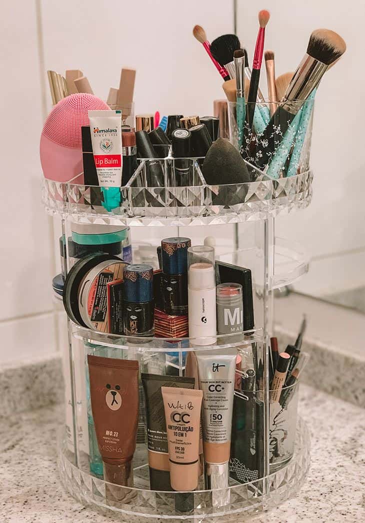 organizador de maquiagem artesanal