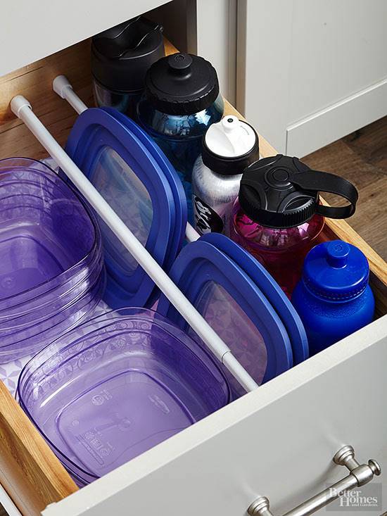 organizar potes de plastico