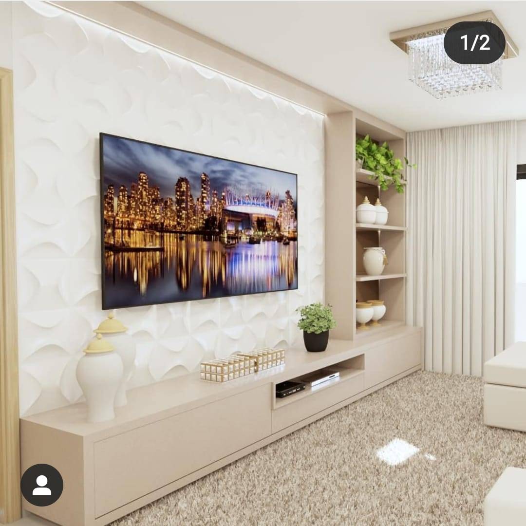 painel de tv ripado com led para quarto