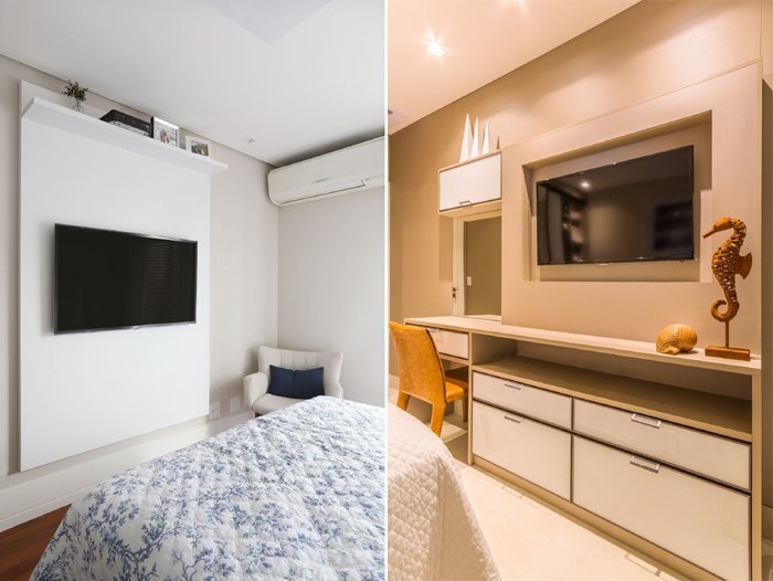 melhor painel de tv para quarto pequeno