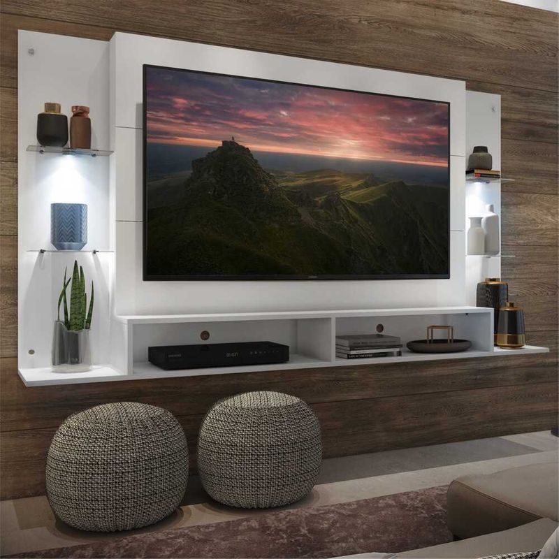 painel de tv flutuante minimalista