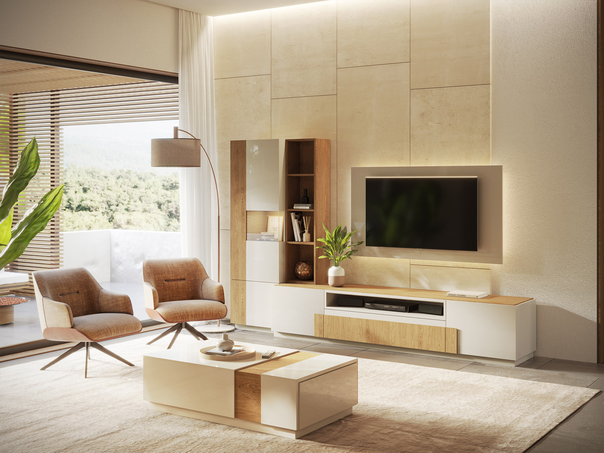 Cores de parede que combinam com painel de TV