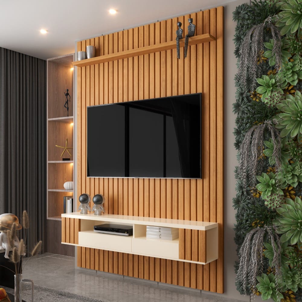 Painel ripado MDF para TV
