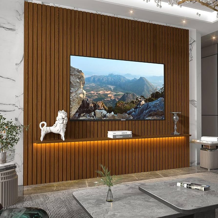 Painel ripado com LED