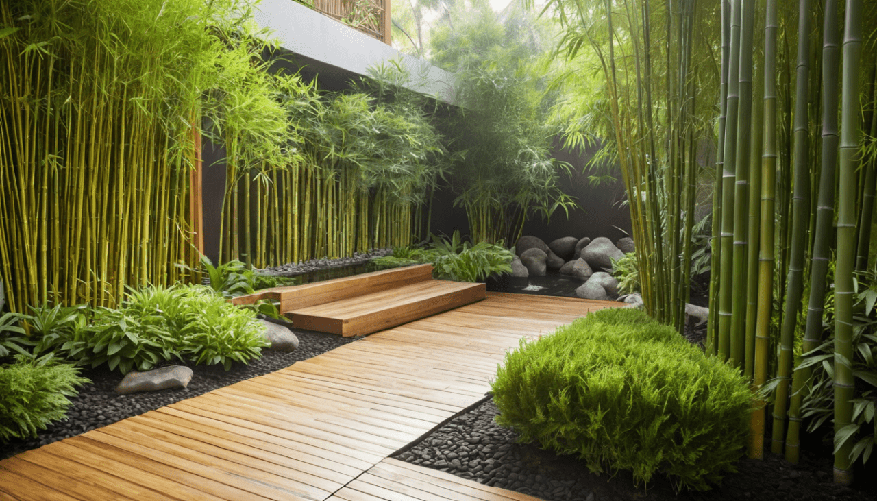 Estruturas decorativas sustentáveis com bambu